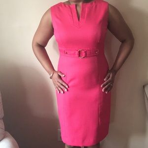 Tahari Hot Pink Dress